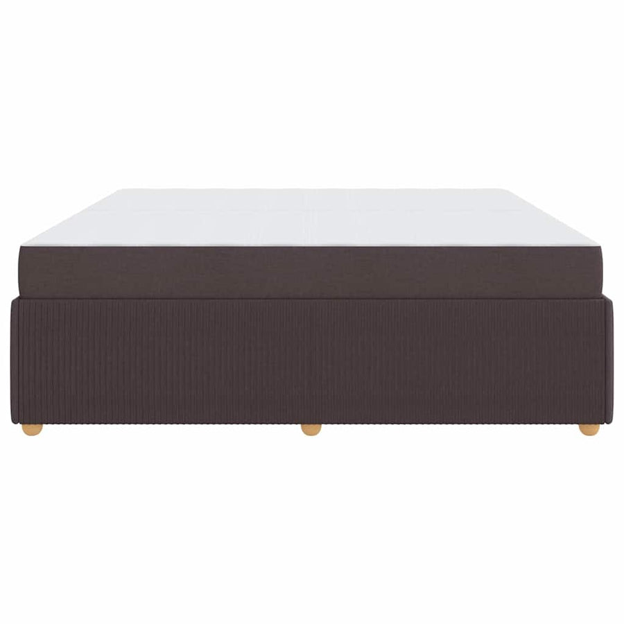 Bedframe met matras met matras Donkerbruin 200 x 200 cm Stof