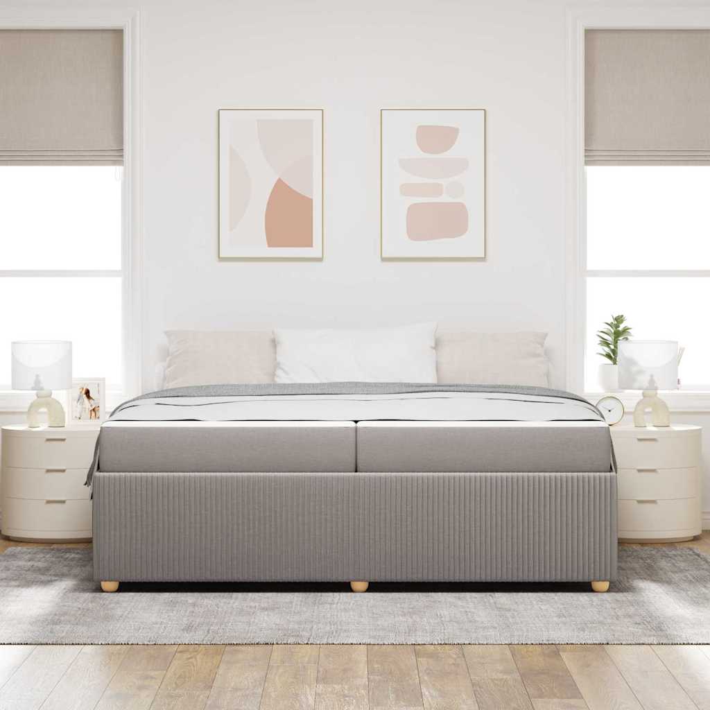 Bedframe met matras met matras Taupe 200 x 200 cm Stof