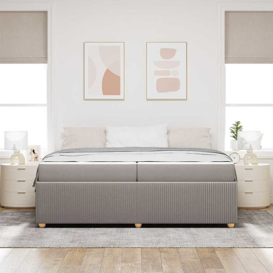 Bedframe met matras met matras Taupe 200 x 200 cm Stof