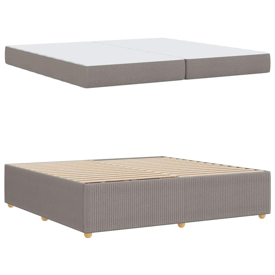 Bedframe met matras met matras Taupe 200 x 200 cm Stof