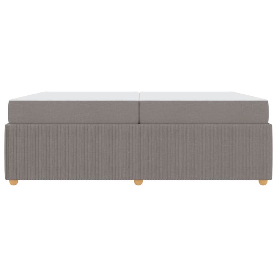 Bedframe met matras met matras Taupe 200 x 200 cm Stof