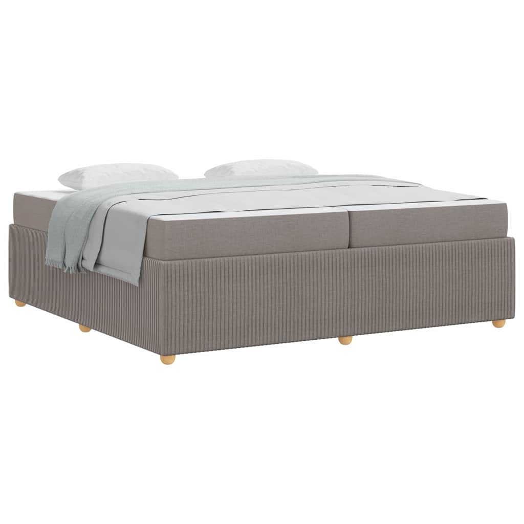 Bedframe met matras met matras Taupe 200 x 200 cm Stof