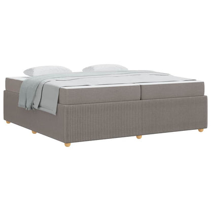 Bedframe met matras met matras Taupe 200 x 200 cm Stof