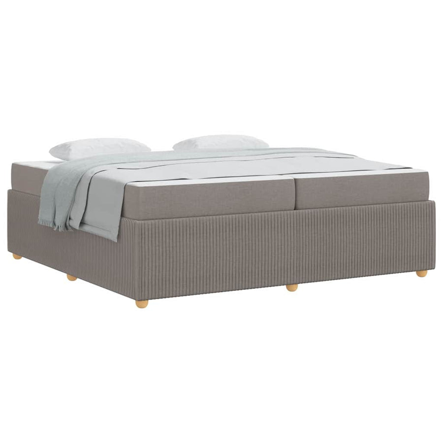 Bedframe met matras met matras Taupe 200 x 200 cm Stof