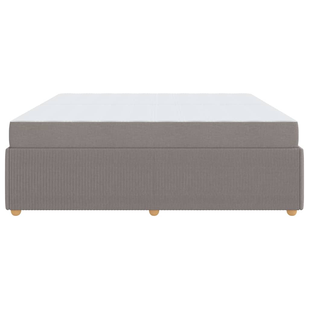 Bedframe met matras met matras Taupe 200 x 200 cm Stof