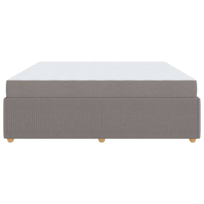 Bedframe met matras met matras Taupe 200 x 200 cm Stof