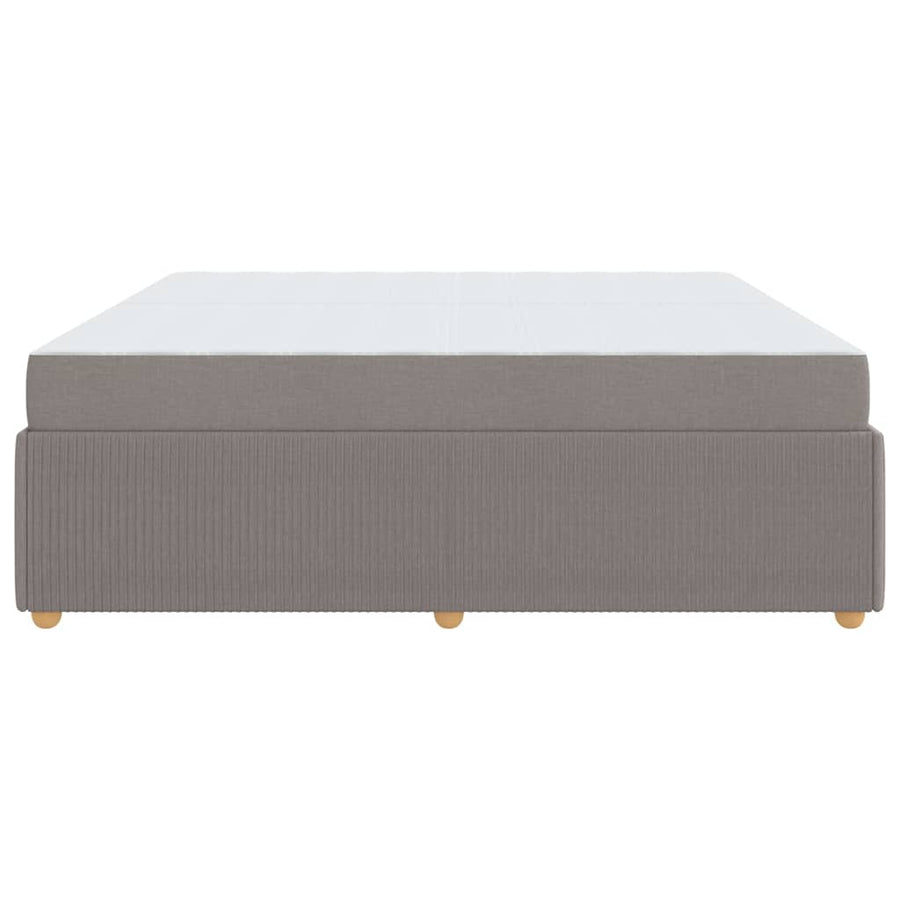 Bedframe met matras met matras Taupe 200 x 200 cm Stof