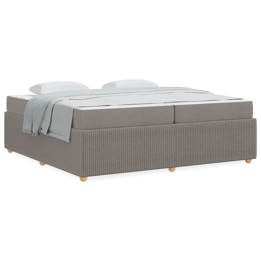 Bedframe met matras met matras Taupe 200 x 200 cm Stof