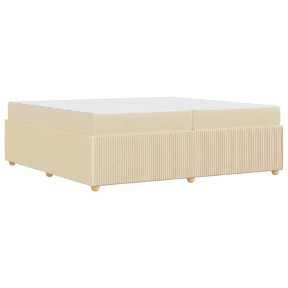 Bedframe met matras Crème 200 x 200 cm Stof