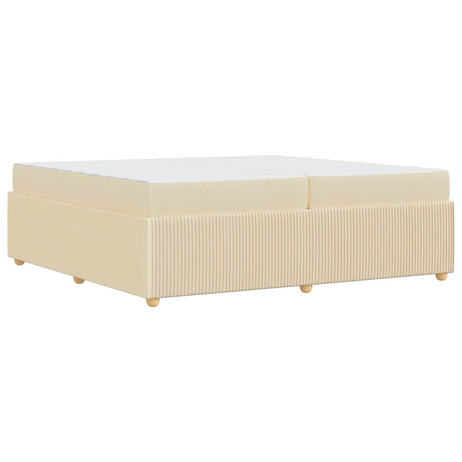 Bedframe met matras Crème 200 x 200 cm Stof