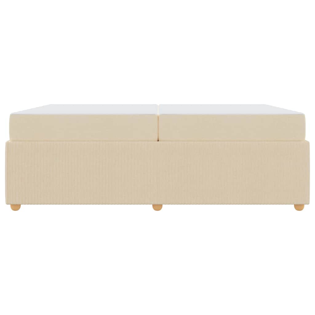 Bedframe met matras Crème 200 x 200 cm Stof