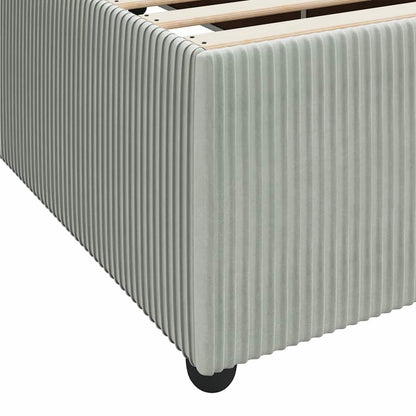 Bedframe met matras Anders Lichtgrijs 200 x 200 cm Fluweel