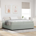 Bedframe 200x200 cm stof lichtgrijs