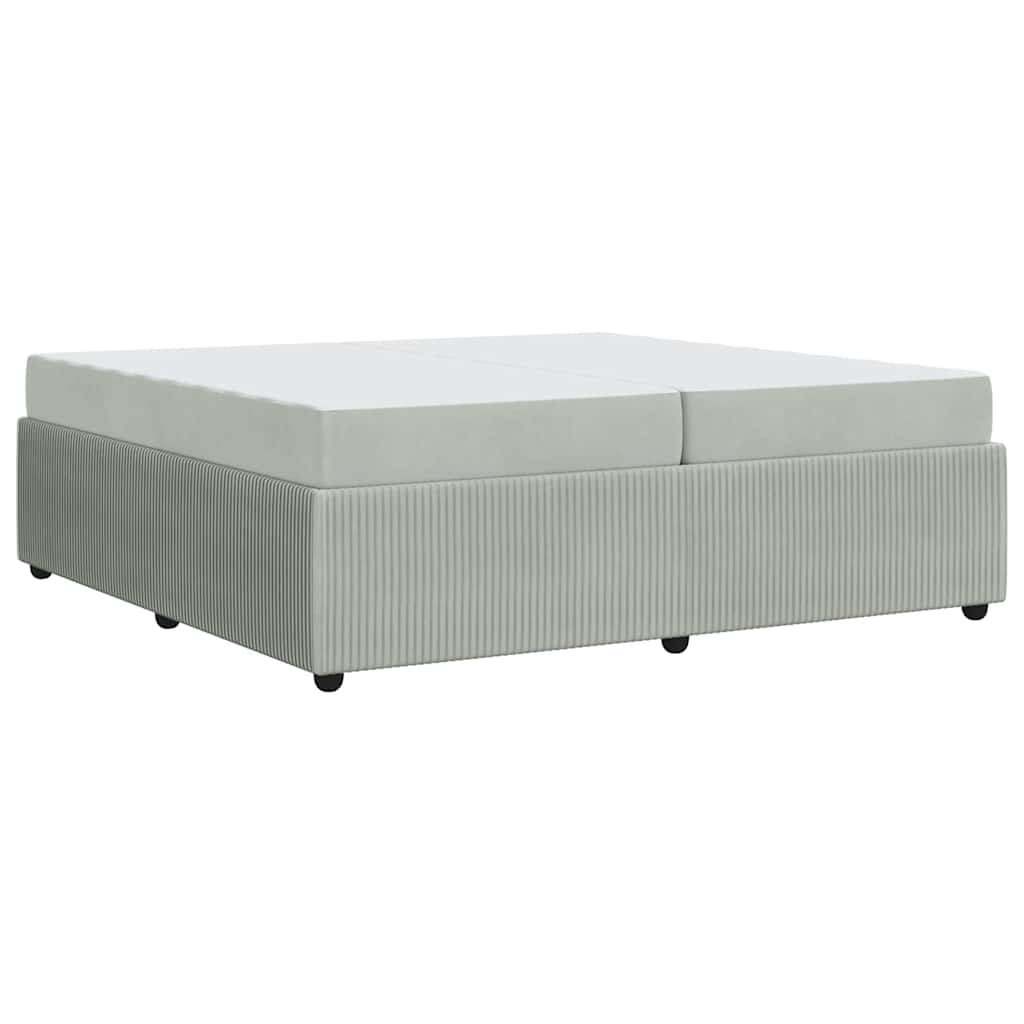 Bedframe met matras Anders Lichtgrijs 200 x 200 cm Fluweel