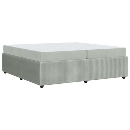 Bedframe met matras Anders Lichtgrijs 200 x 200 cm Fluweel