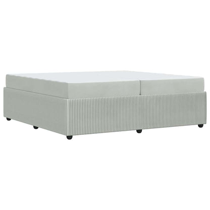 Bedframe met matras Anders Lichtgrijs 200 x 200 cm Fluweel