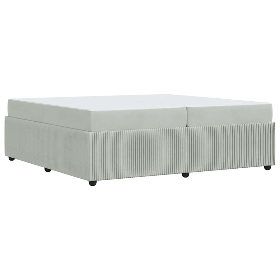 Bedframe met matras Anders Lichtgrijs 200 x 200 cm Fluweel