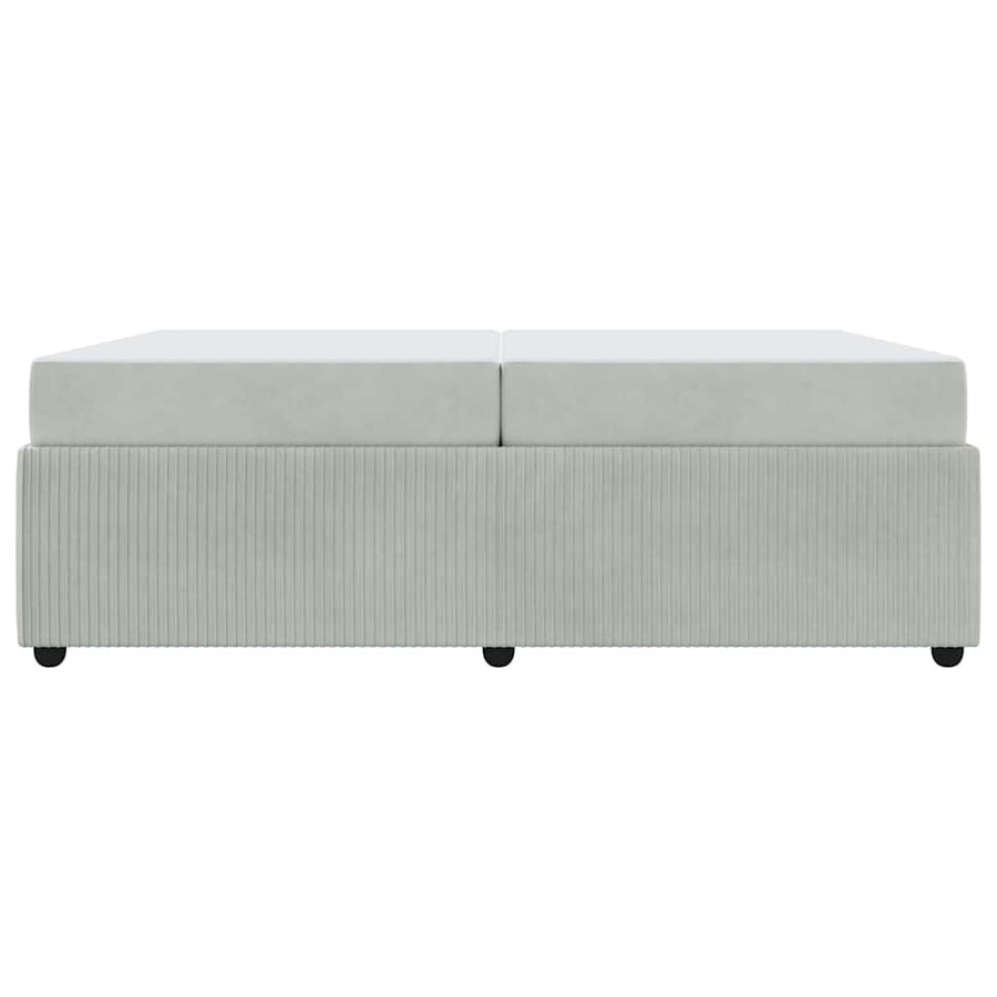 Bedframe met matras Anders Lichtgrijs 200 x 200 cm Fluweel