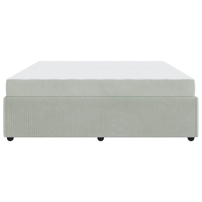 Bedframe met matras Anders Lichtgrijs 200 x 200 cm Fluweel