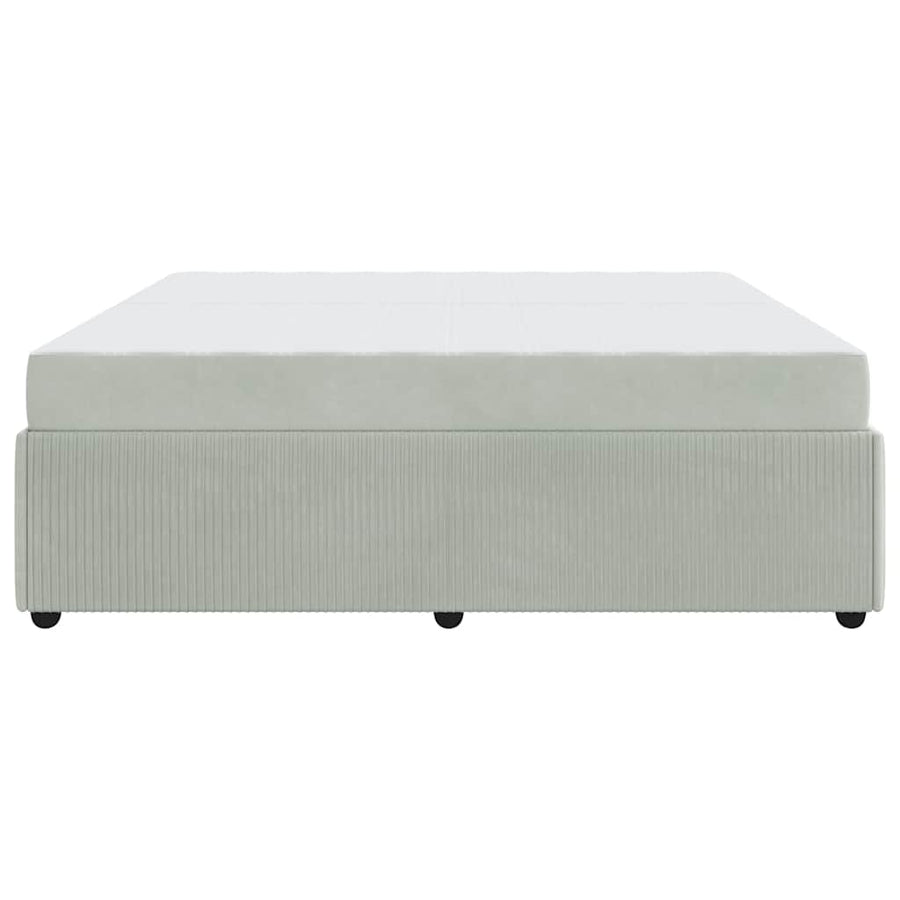 Bedframe met matras Anders Lichtgrijs 200 x 200 cm Fluweel