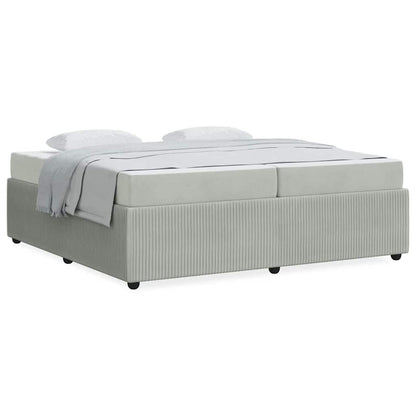Bedframe met matras Anders Lichtgrijs 200 x 200 cm Fluweel
