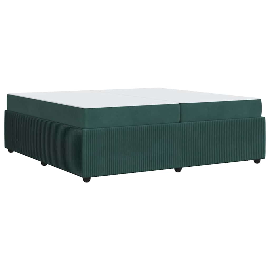 Bedframe met matras Anders Donkergroen 200 x 200 cm Fluweel
