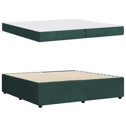 Bedframe met matras Anders Donkergroen 200 x 200 cm Fluweel