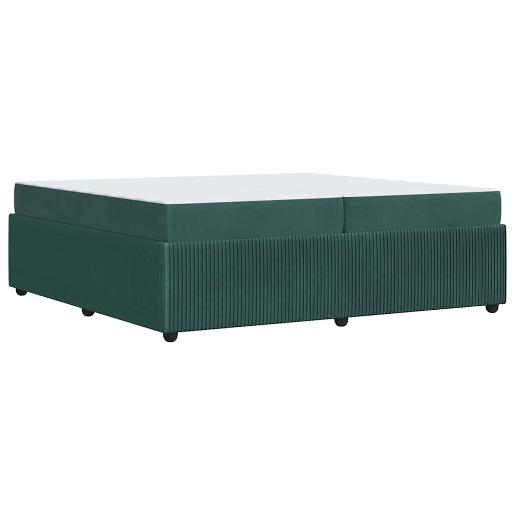Bedframe met matras Anders Donkergroen 200 x 200 cm Fluweel