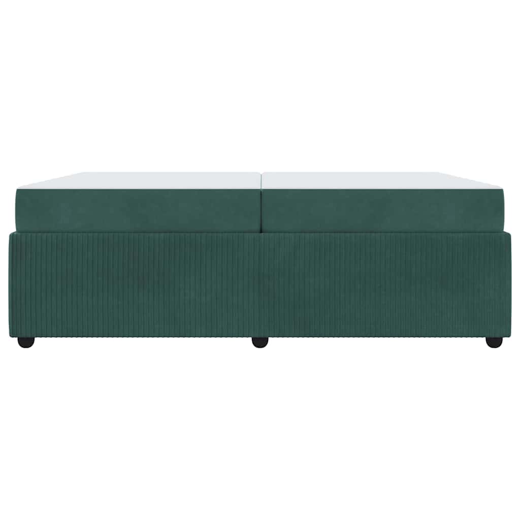 Bedframe met matras Anders Donkergroen 200 x 200 cm Fluweel
