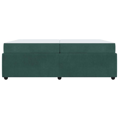 Bedframe met matras Anders Donkergroen 200 x 200 cm Fluweel