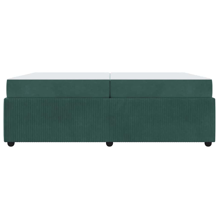 Bedframe met matras Anders Donkergroen 200 x 200 cm Fluweel
