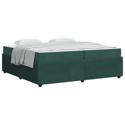 Bedframe met matras Anders Donkergroen 200 x 200 cm Fluweel