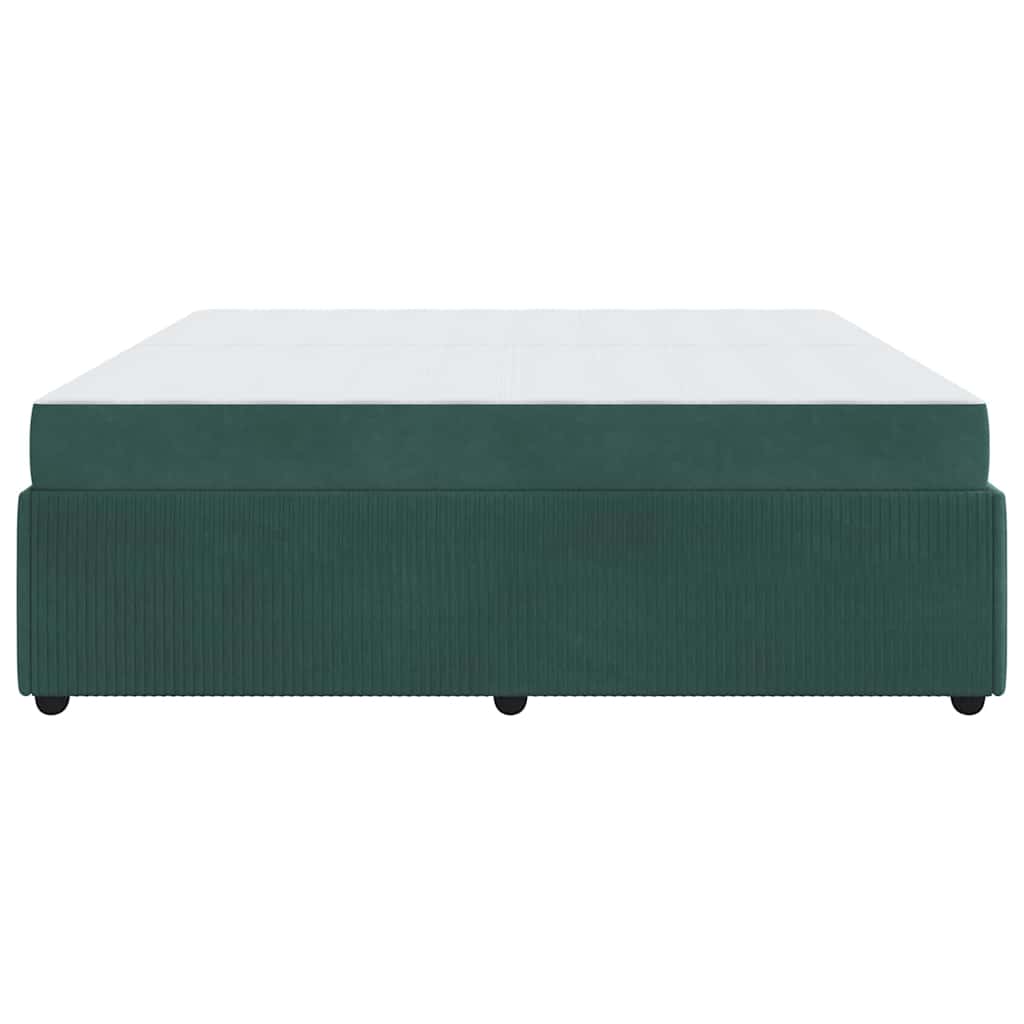 Bedframe met matras Anders Donkergroen 200 x 200 cm Fluweel