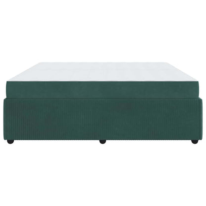 Bedframe met matras Anders Donkergroen 200 x 200 cm Fluweel