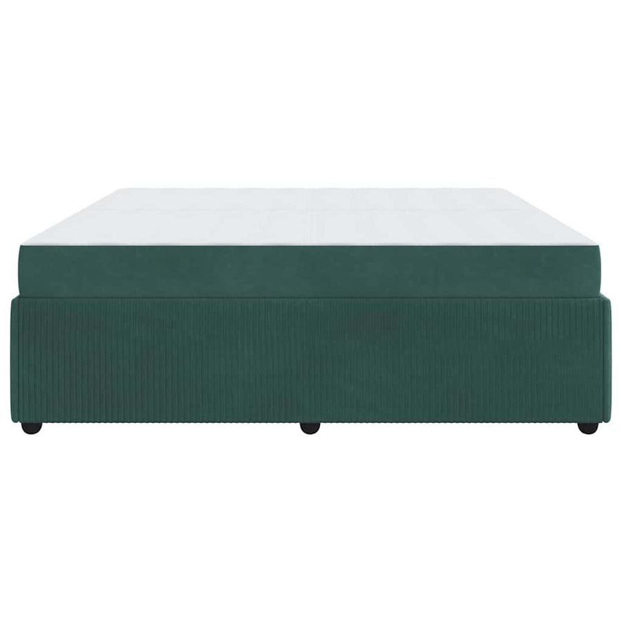 Bedframe met matras Anders Donkergroen 200 x 200 cm Fluweel