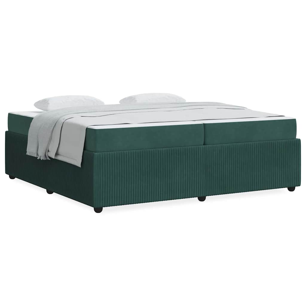 Bedframe met matras Anders Donkergroen 200 x 200 cm Fluweel