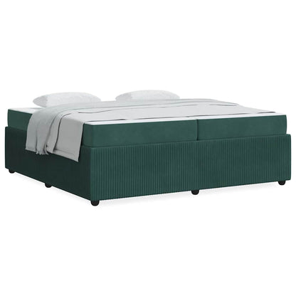 Bedframe met matras Anders Donkergroen 200 x 200 cm Fluweel