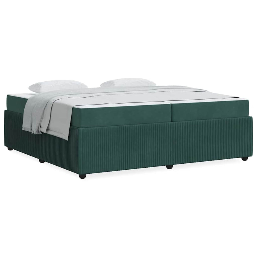 Bedframe met matras Anders Donkergroen 200 x 200 cm Fluweel