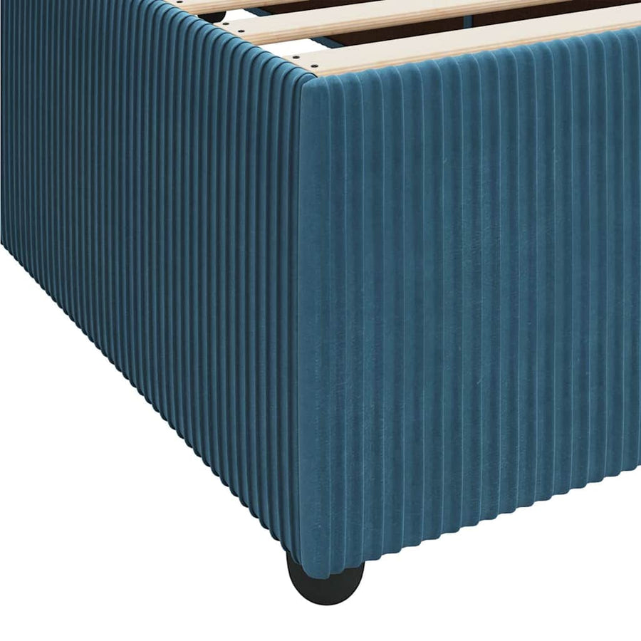 Bedframe met matras Blauw 200 x 200 cm Stof