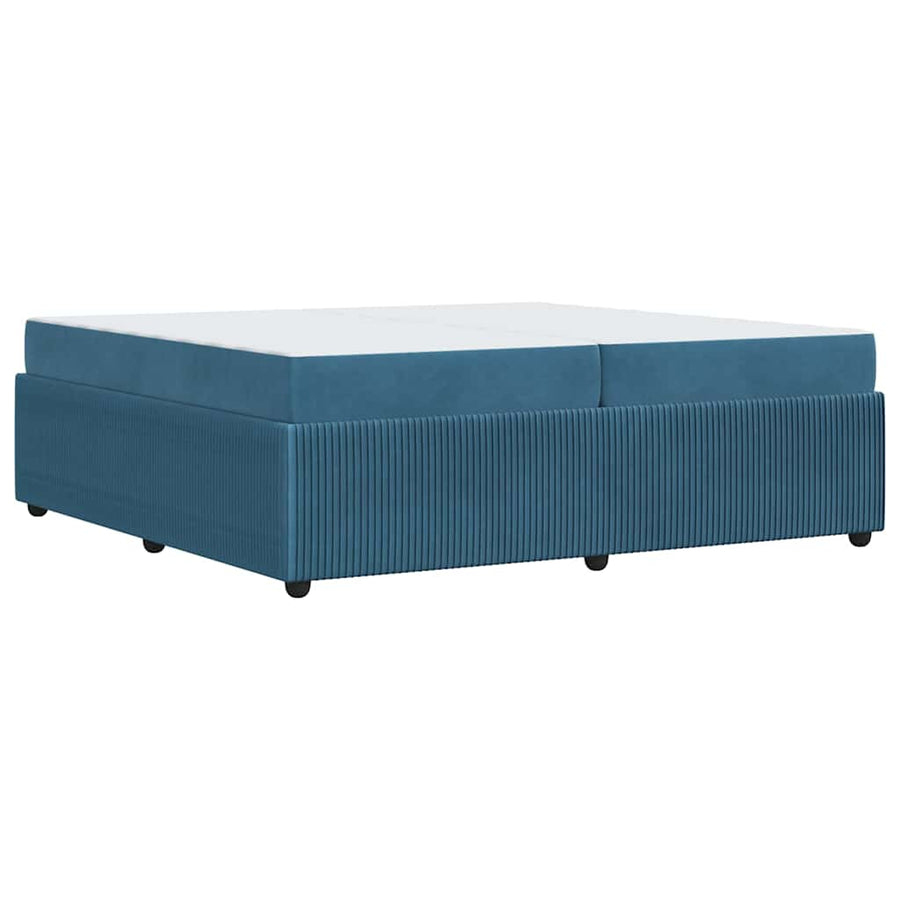 Bedframe met matras Blauw 200 x 200 cm Stof