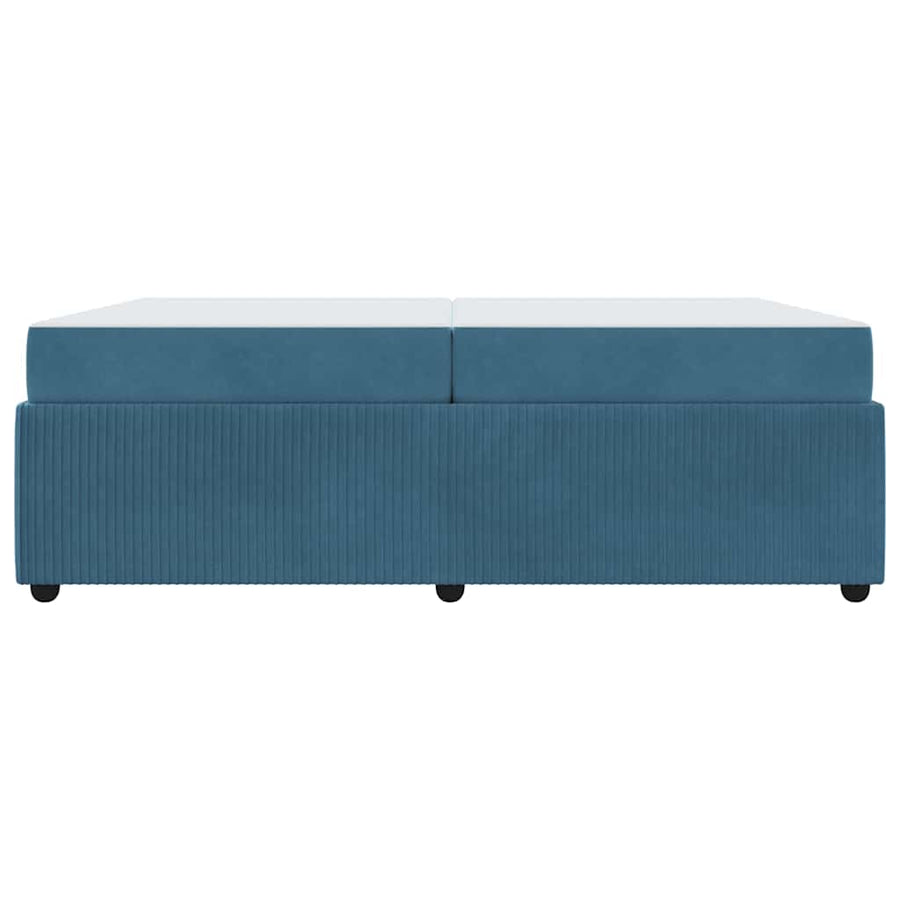 Bedframe met matras Blauw 200 x 200 cm Stof