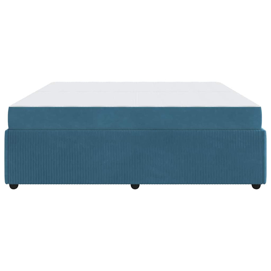 Bedframe met matras Blauw 200 x 200 cm Stof
