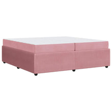 Bedframe met matras met matras Roze 200 x 200 cm Fluweel