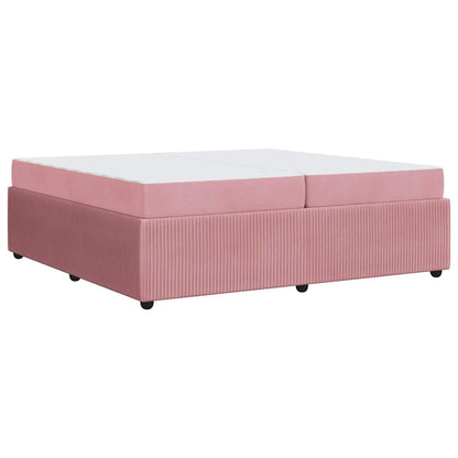Bedframe met matras met matras Roze 200 x 200 cm Fluweel