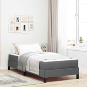 Boxspringbed 80x200 cm donkergrijs stof inclusief matras
