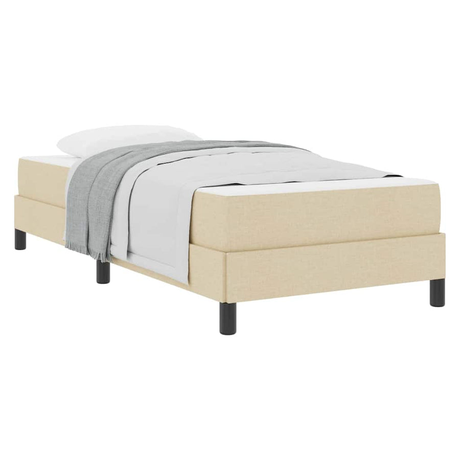Boxspring bed Anders Crème 80 x 200 cm Stof