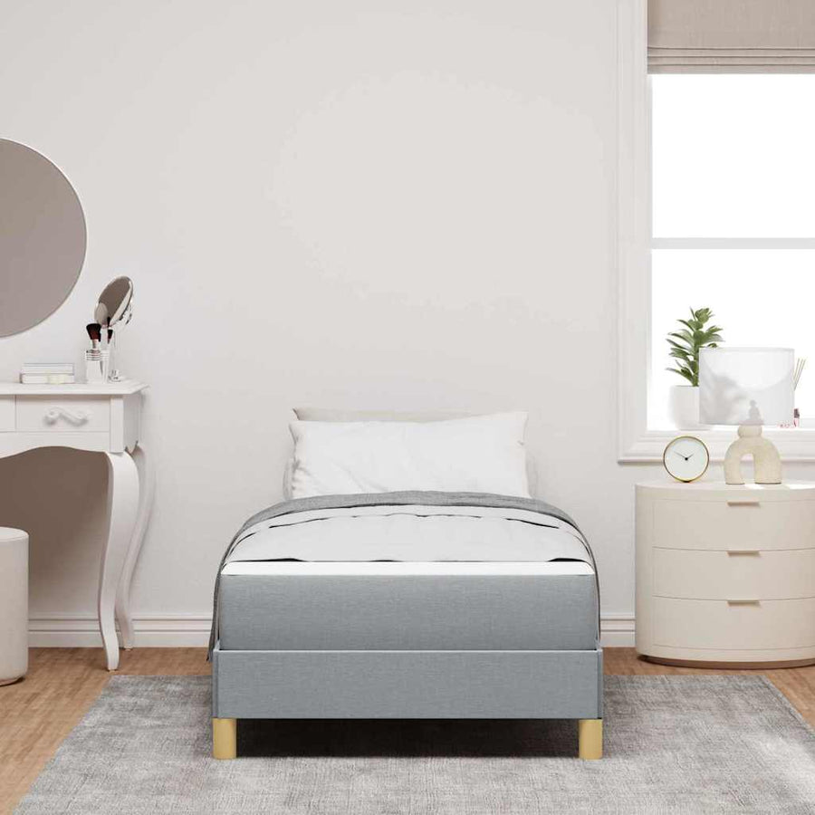 Boxspring bed Anders Lichtgrijs 90 x 190 cm Stof
