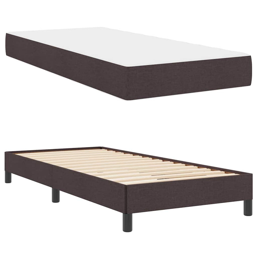 Boxspring bed Anders Donkerbruin 90 x 190 cm Stof