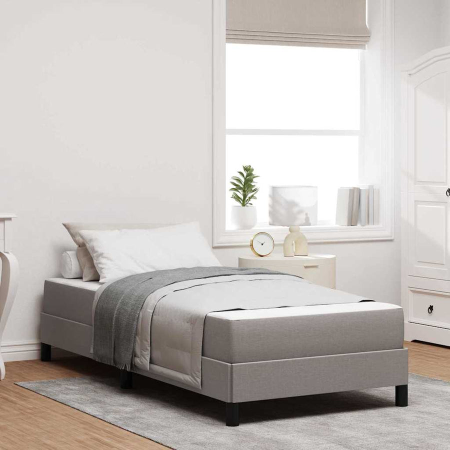 Boxspring bed Anders Taupe 90 x 190 cm Stof