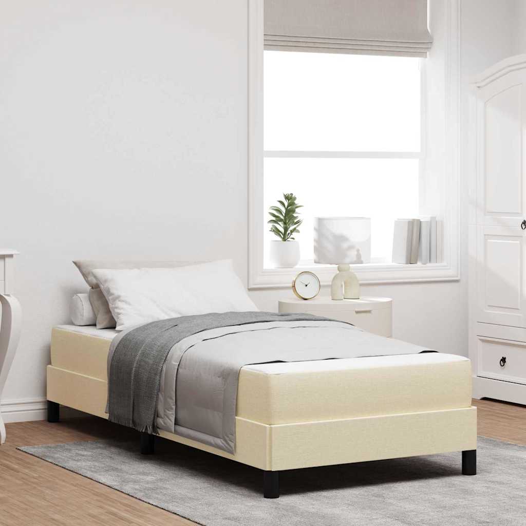 Boxspring bed Anders Crème 90 x 190 cm Stof